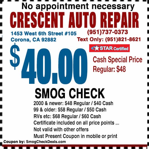 Smog Check Coupon