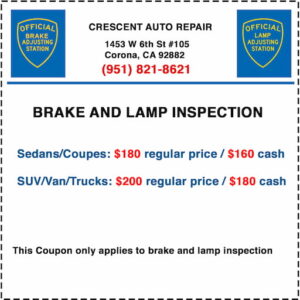 Crescent Auto Repair Brake and Lamp Coupon